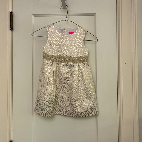 Lilly Pulitzer Other - LIKE NEW gold/cream formal dress